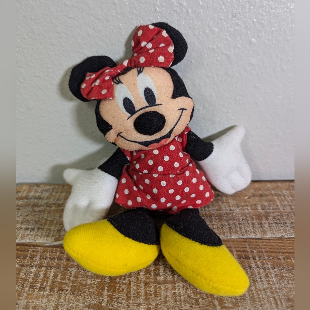 Vintage Disney Minnie Mouse 8" Applause BeanBag Plush Stuffed Animal